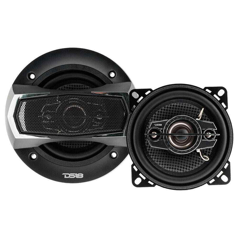DS18 SELECT 140 Watt 4" 4-Way Coaxial Speaker w/ Piezo Tweeters 4 Ohm SLC-N4X