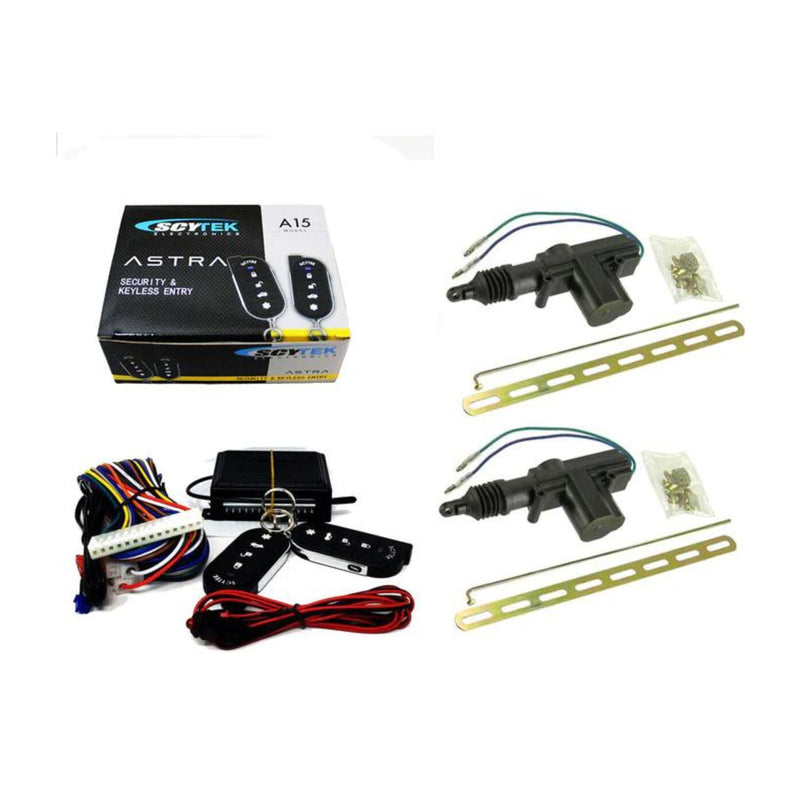 Scytek A15 Keyless Entry Car Alarm Security System, 2 Key Fob 2 Door Locks - Big Jeff Online Inc