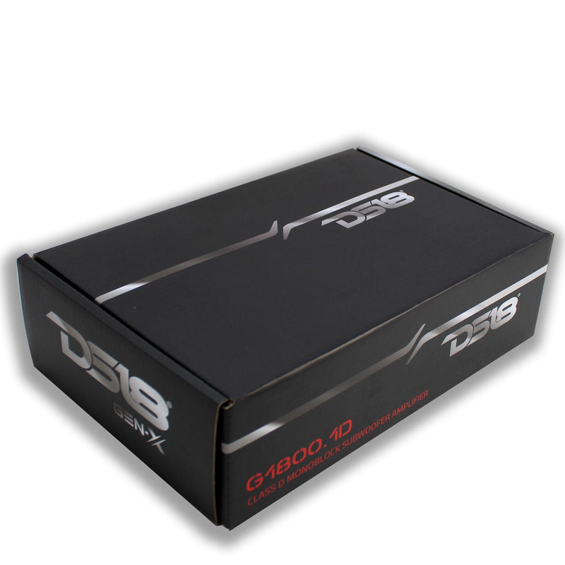 DS18 Monoblock Subwoofer Amplifier 1800W Class D & Bass Knob w/ Clip Indicator