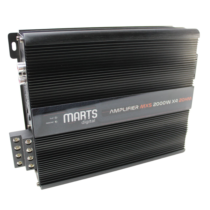 Marts Digital 4 Ch Amplifier Full Range Class D Compact 2000w 2 ohm MX ...
