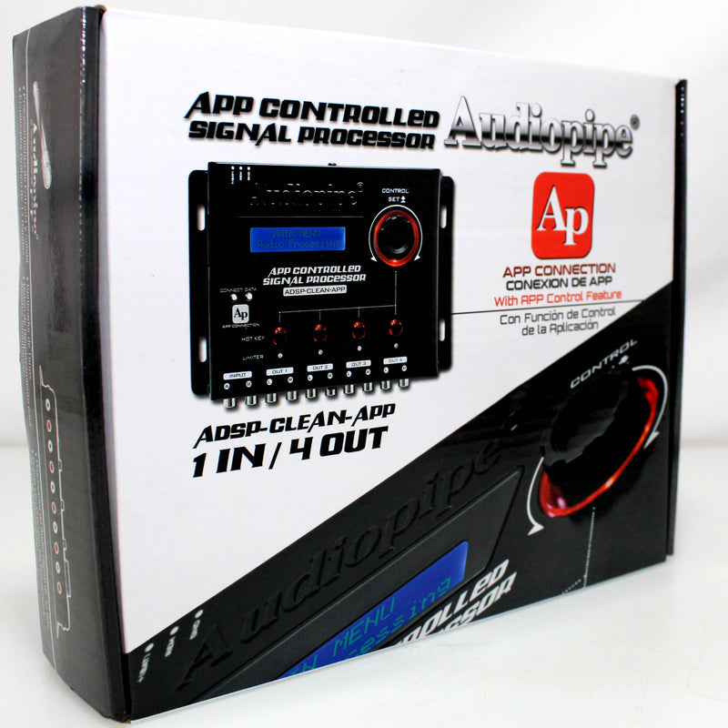 Audiopipe DSP 12 Band 4 Output BT Graphic EQ Crossover Digital Signal Processor