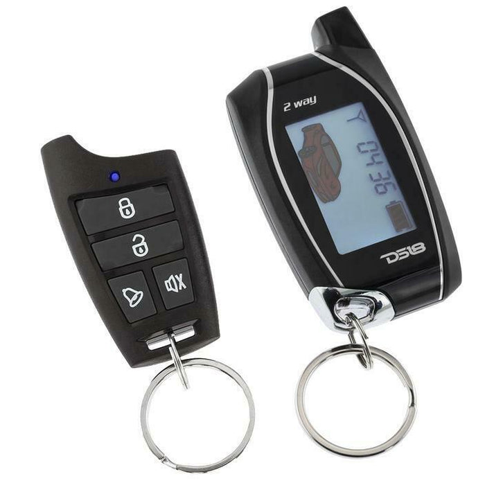 Car Alarm Security System w/ Remote Start 2 Way Keyless Entry LCD & 4 Door Locks