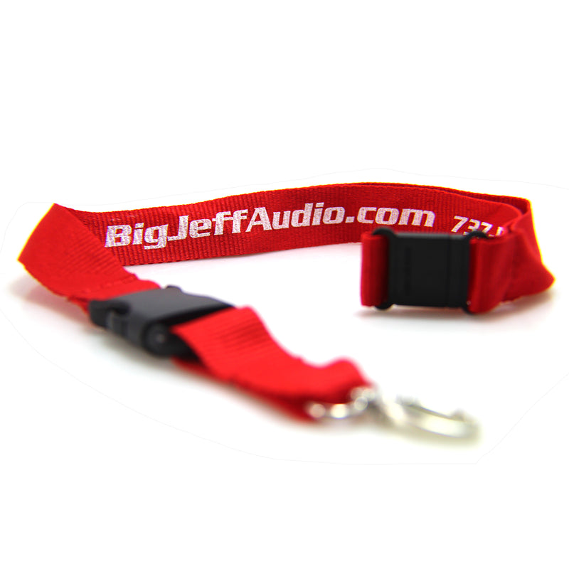 Official Big Jeff Audio 20" Red Lanyard