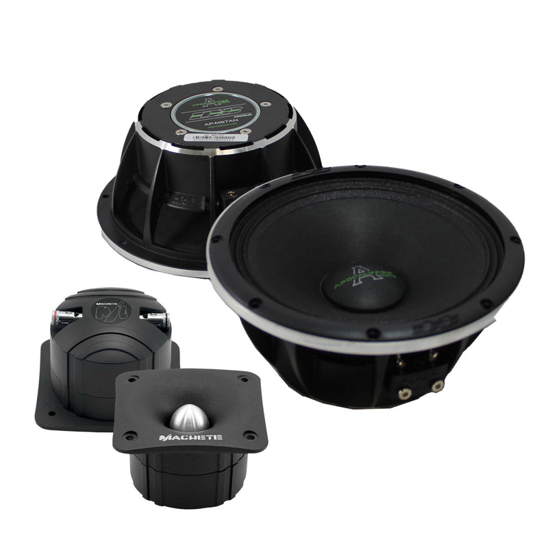 Pair of Deaf Bonce 6.75 Midrange Speakers 600W 4 Ohm w/ 1" Bullet Tweeters 160W