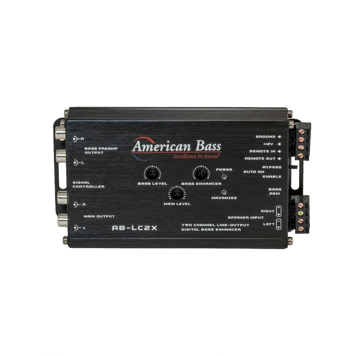 American Bass 2 Channel Line-Output DSP Bass Enhancer w/ Dash Mount Remote LC2X