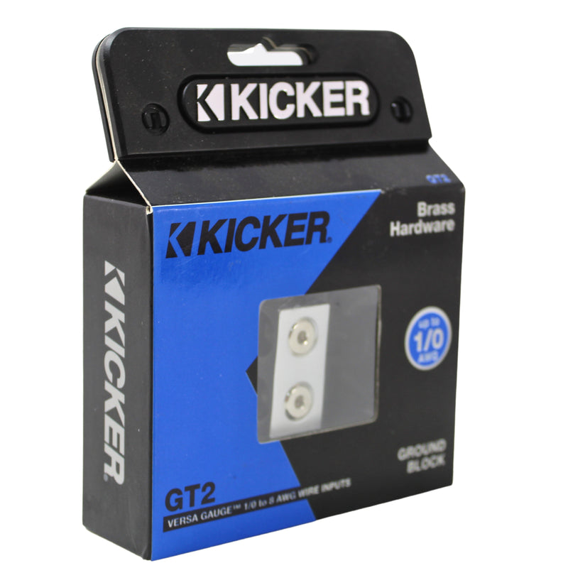 Kicker GT2 Ground Termination Block (2 connections)  1/0-8AWG in Ports 46GT2