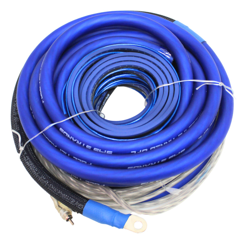 Full Tilt Audio 100% OFC 0 Gauge Blue / Black Amplifier Install Kit