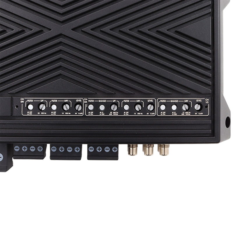 Sundown Audio 6-Ch 900W 2-Ohm Full Range Marine Amplifier w/ Bass Knob SDX-100.6