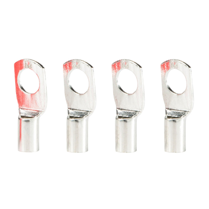 Kicker 8 Gauge AWG 5/16" Nickel Plated Marine-grade Ring Terminal 4 Pack 47RT8