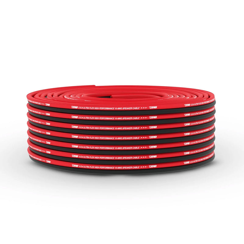 DS18 Ultra Flex 16GA CCA Speaker Wire/Cable Kit 100FT Red/Black