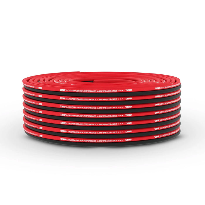 DS18 Ultra Flex 16GA CCA Speaker Wire/Cable Kit 100FT Red/Black