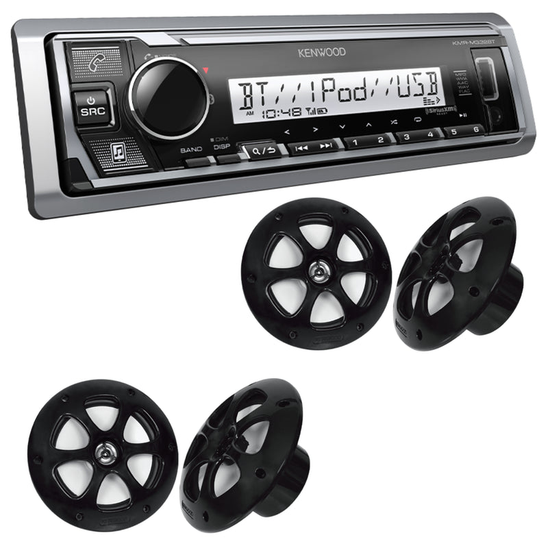 Kenwood Digital Media Receiver /w Bluetooth & (4) 6.5" Marine/Motorsports Speakers
