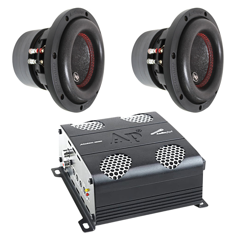 Audiopipe BDC4 6.5" 250W RMS Subwoofer Set w/ 800W 1-Ohm Monoblock Amp Combo