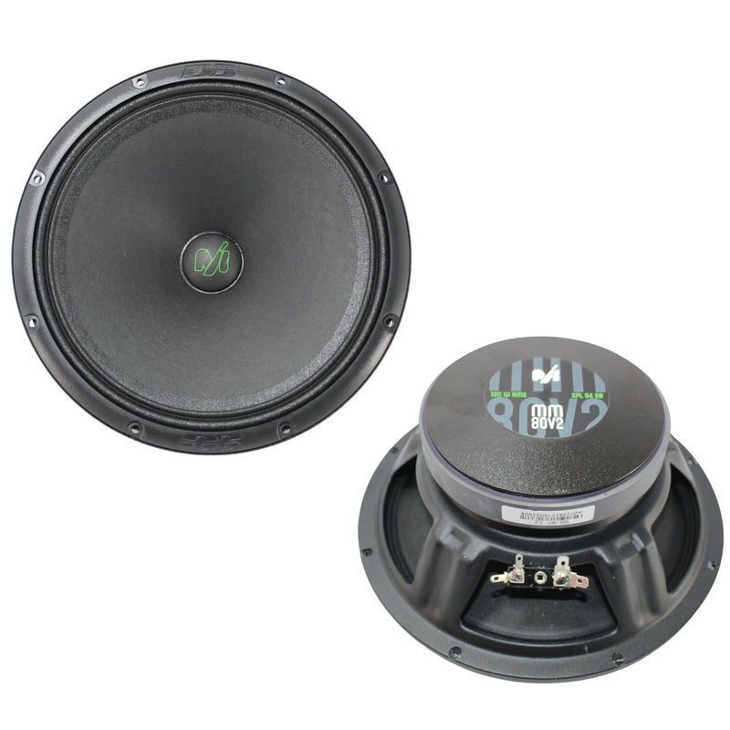 Deaf Bonce Pair of 8" 260 Watts Max 4 Ohm Midrange Loud Speakers MM-80-V2