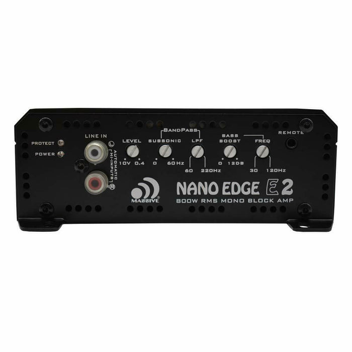 Massive Audio Nano Edge Monoblock Amplifier 1600 Watt 1 Ohm Stable E2