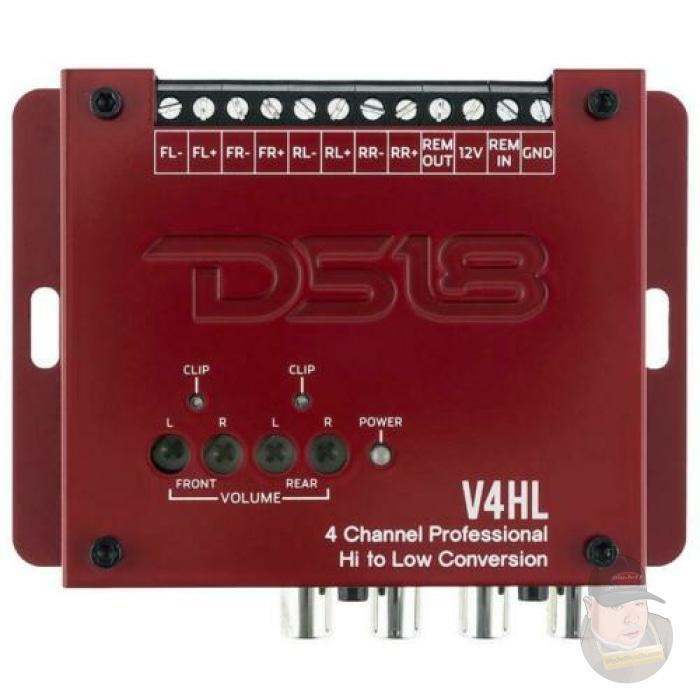 DS18 V4HL 4 Ch Line Out Converter High-Level Speaker Signal Low-Level - Big Jeff Online Inc