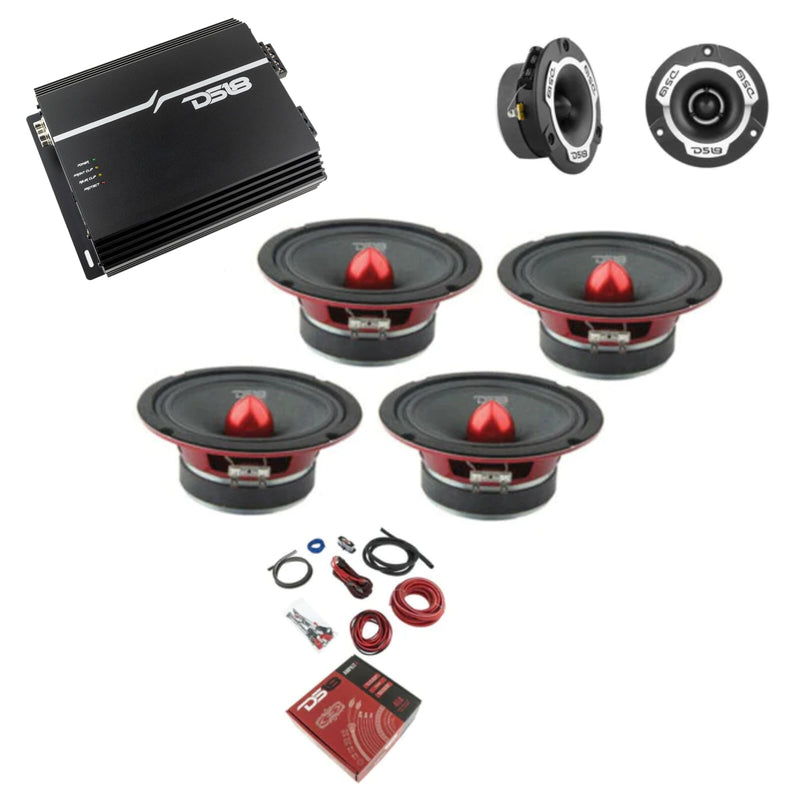 4x 8.4BM 2200W + 2x TWX1 Tweeters 480W + 4 Channel Korean Amp + 4 Gauge Amp Kit