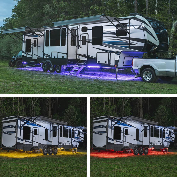 LEDGlow Million Color Slimline LED Underbody Lighting Kit For 45ft+ RV Campers
