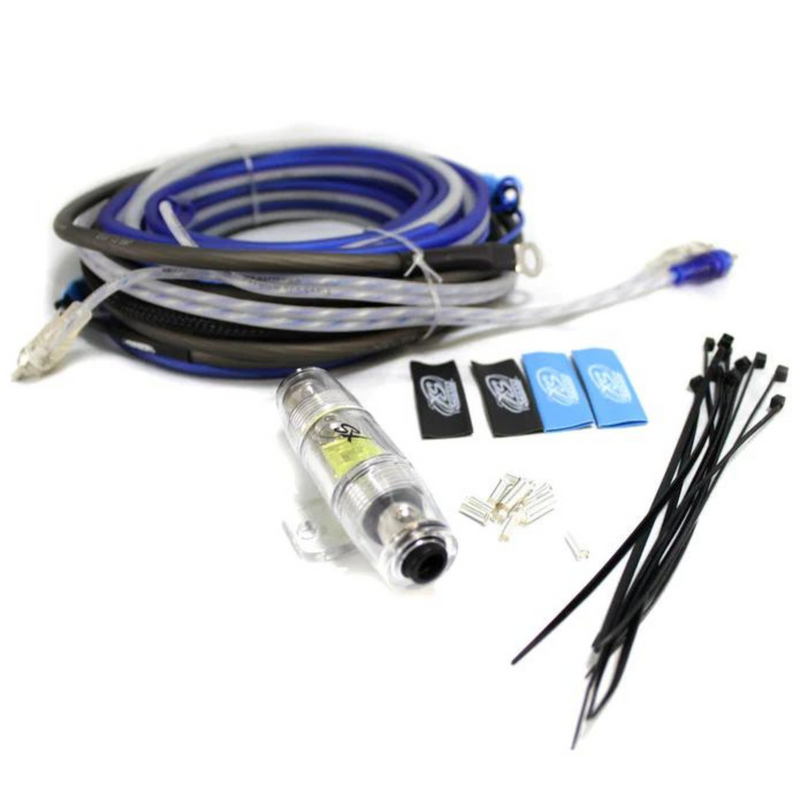 XS Power AKXS8-PS4 8 AWG OFC Amplifier Installation Kit w/100A Mini ANL Fuse