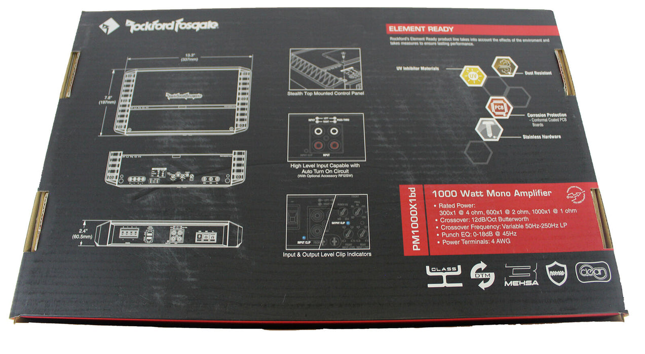 最新な Rockford PM1000X1BD 1000 Watt Class-Bd Mono Amplifier by Fosgate 