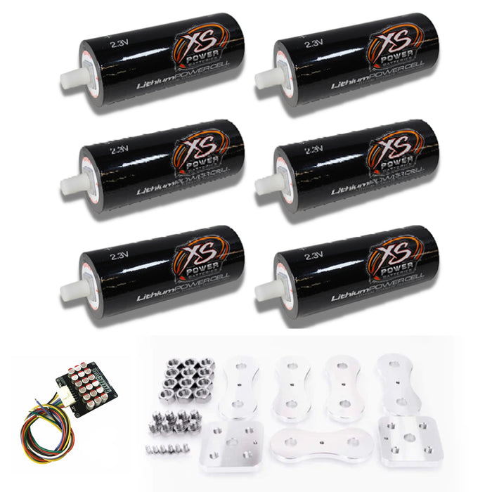 XS Power 6 Pack Kit 40AH Lithium Cell Bank 2.3v Lithium Titanate Oxide (LTO)