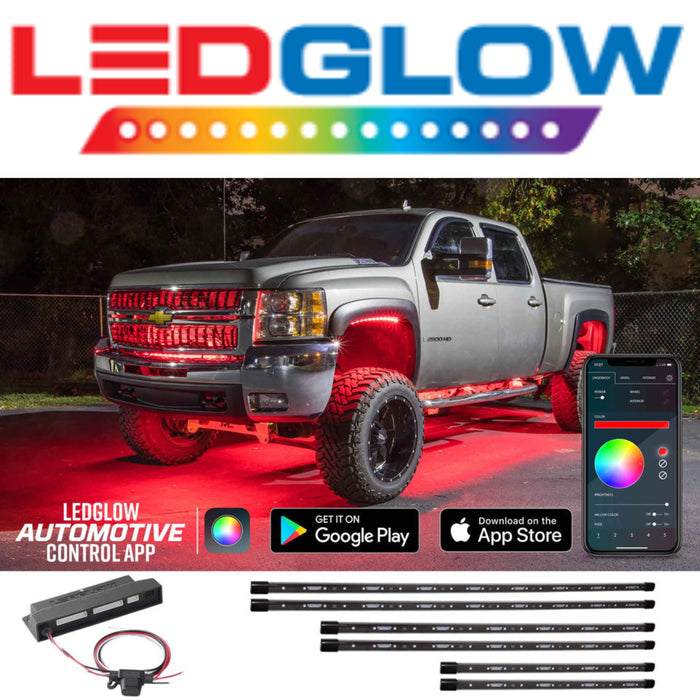 LEDGlow Million Color LED Truck Underbody Lighting Kit w/BT & Smartphone Control