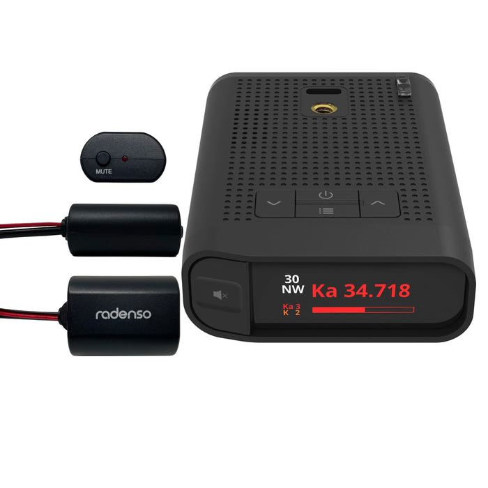 Radenso DS1 Long Range Stealth Radar Detector W/ USB-C Direct Wire Kit