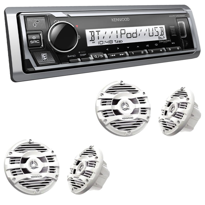 Kenwood Digital Media Receiver /w Bluetooth & (4) 6.5" Marine/Motorsports Speakers