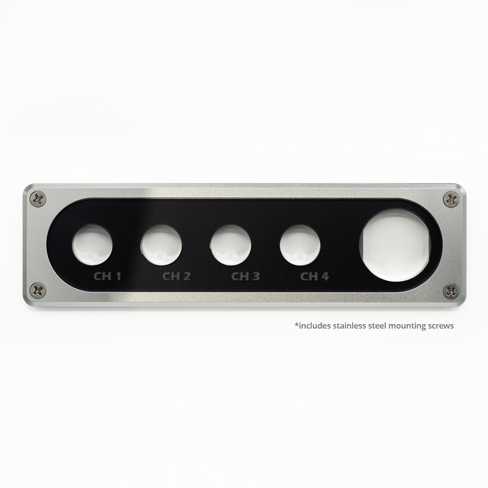 Sparked Innovations Single DIN Aluminum Switch & Voltmeter Panel Silver or Black