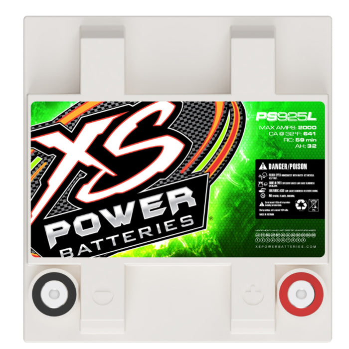 XS Power 12V Powersports AGM Battery 2000 Max Amps 640 CA 32 Ah 2000W PS925L