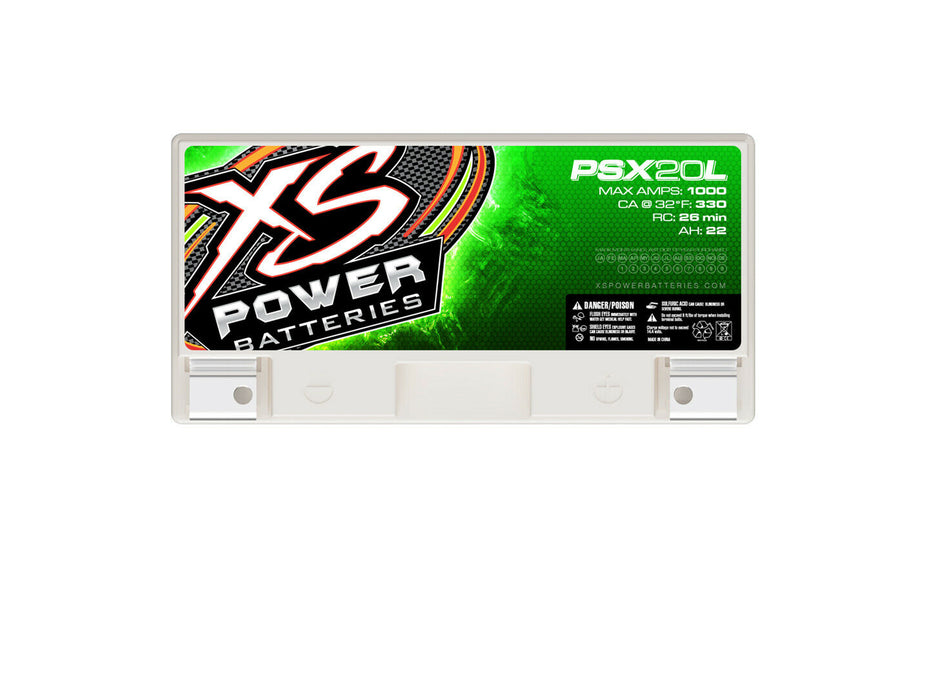 12V AGM Powersports and Marine Car Audio Battery1000 Max Amps 22AH 330A PSX20