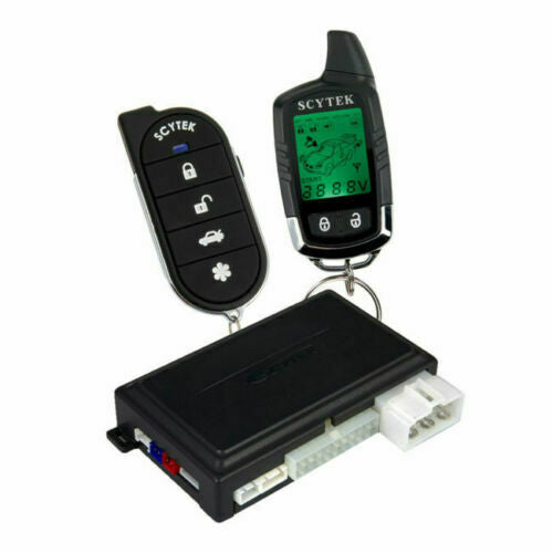 Car Alarm Security 4 Door Locks, Keyless 2-Way LCD Remote Start Scytek A4.2W