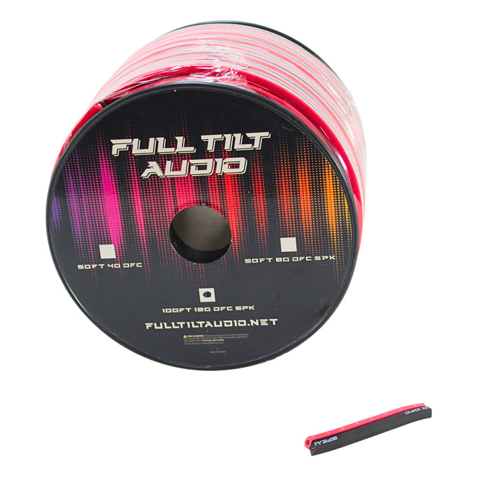 Full Tilt Audio 12GA Red/Black 100' OFC Oxygen Free Copper Speaker Wire Lot