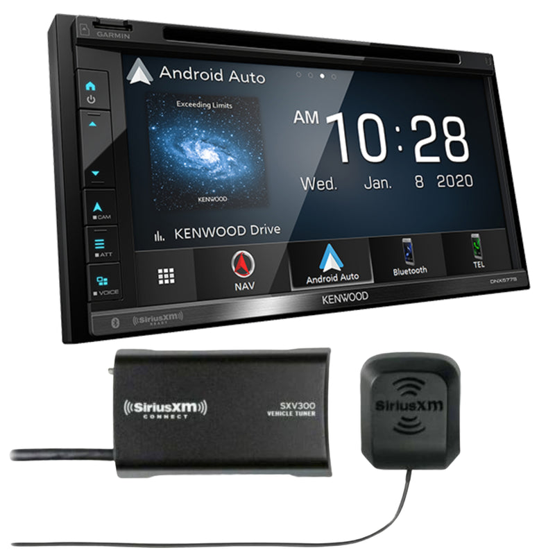 Kenwood DNX577S Navigation Receiver w/ SiriusXM Satellite Radio Tuner Kit