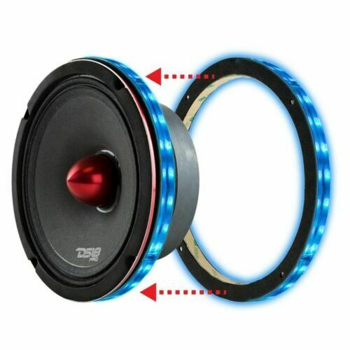 1x Universal Vision 8" LED RGB Speaker Light Ring LRING8 DS18 — Big