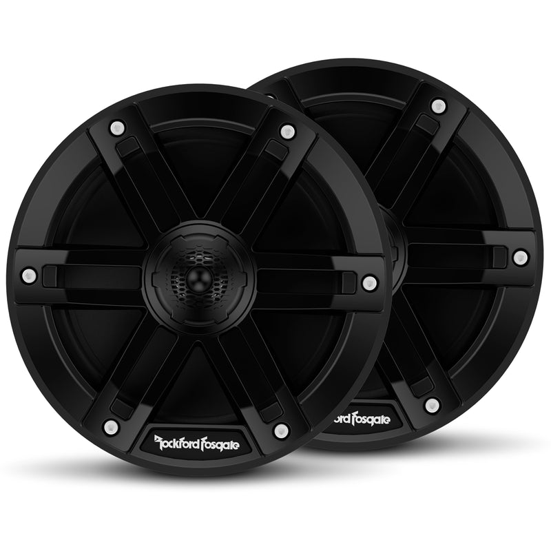 Rockford 6.5 Front Enclosures /w Black Marine Speakers for 2018+ Polaris Ranger