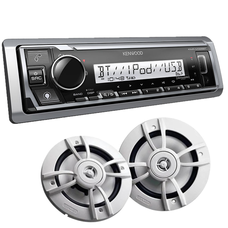 Kenwood Marine Digital Media Receiver and KFC-1633MRW Marine 2-way Speakers