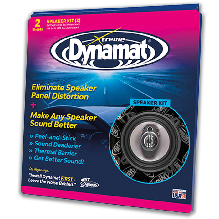 Dynamat Xtreme Car Audio Speaker Kit Sound Deadening Damping 10x10 Sheets 2Pk