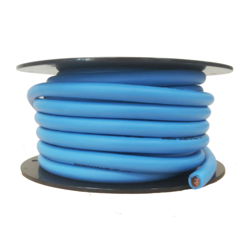 Full Tilt Audio 0 GA Tinned OFC Power/Ground Wire Light Blue Lot Cut By The Foot