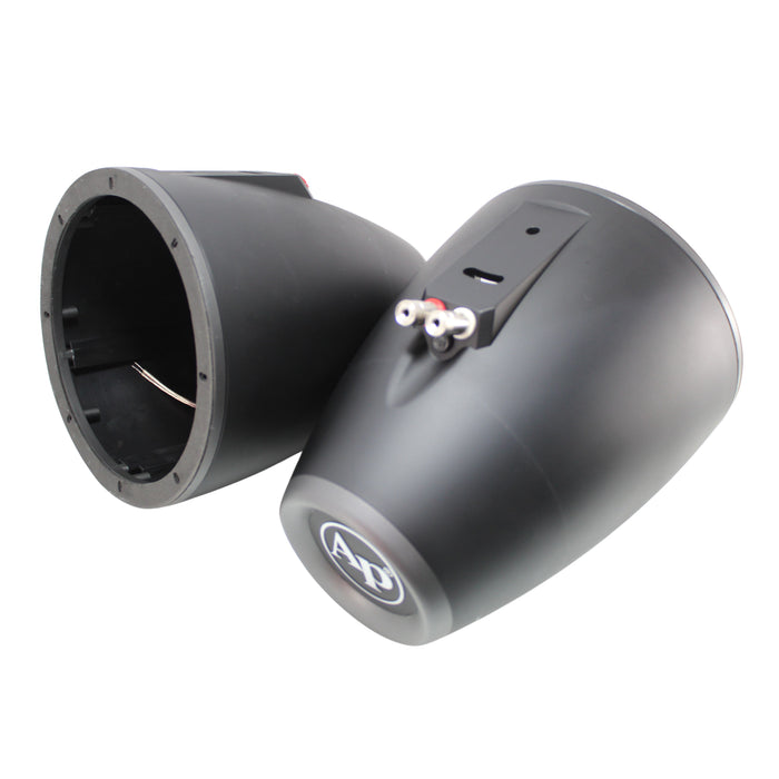 Audiopipe Wakeboard Marine Tower Enclosures for 8" Speaker, LEDs & Tweeter Black
