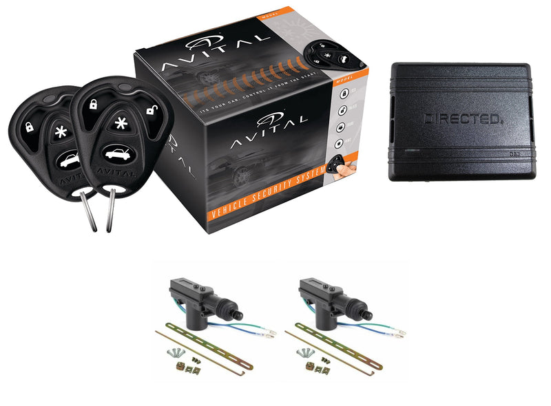 Avital 1-Way Keyless Entry System + DB3 Bypass Module + 2 Door Locks