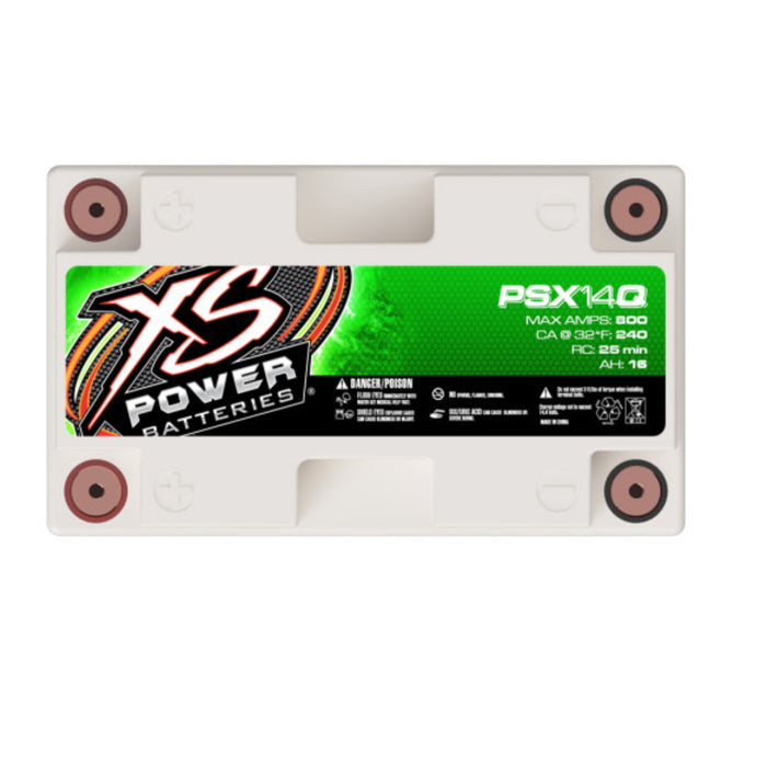 XS Power Powersports AGM 12v Battery 800 Max Amps, 240 CA at 32, 16 Amp Hours