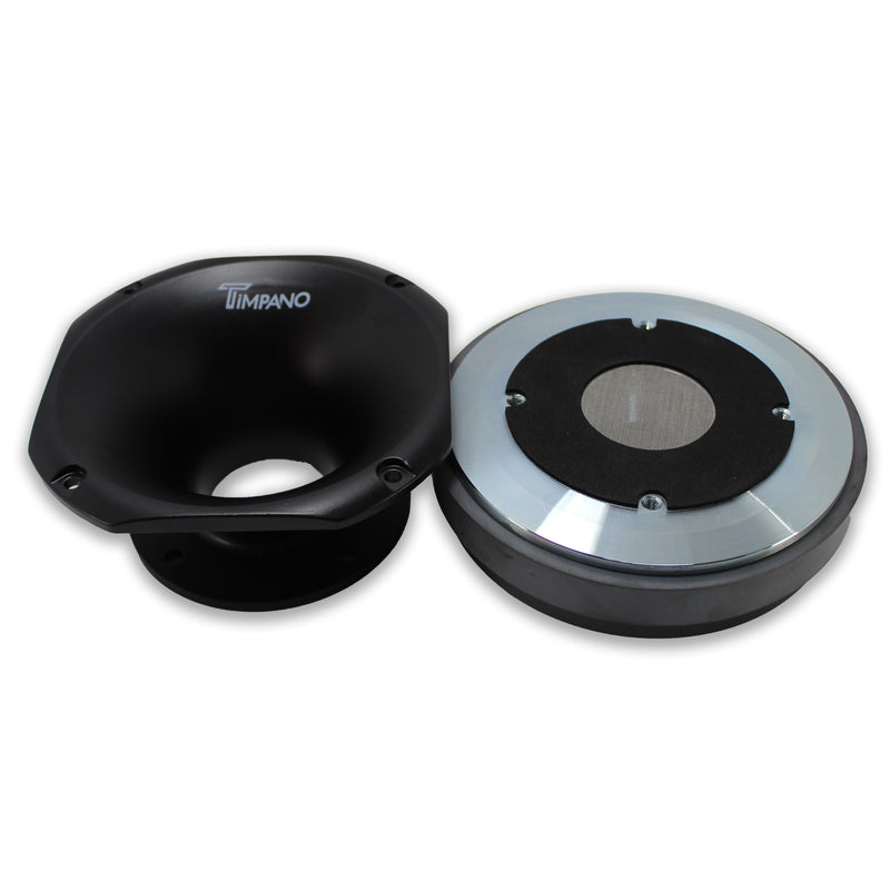 Timpano 2" Compression Driver 200W 8Ohm + Aluminum Shallow Mount Horn Car Audio