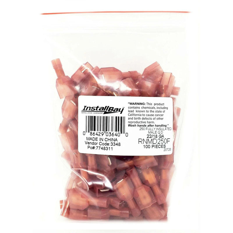 Metra Install Bay RED 22-18AWG Female Insulated Nylon Speaker Connector 500pcs