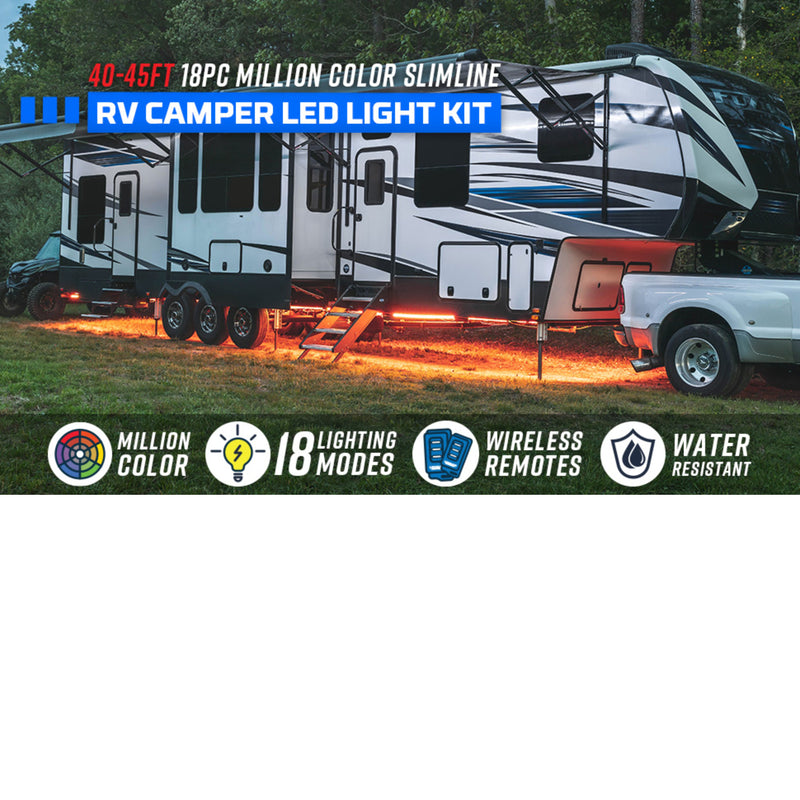 LEDGlow Million Color Slimline LED Underbody Lighting Kit For 40'-45' RV Campers