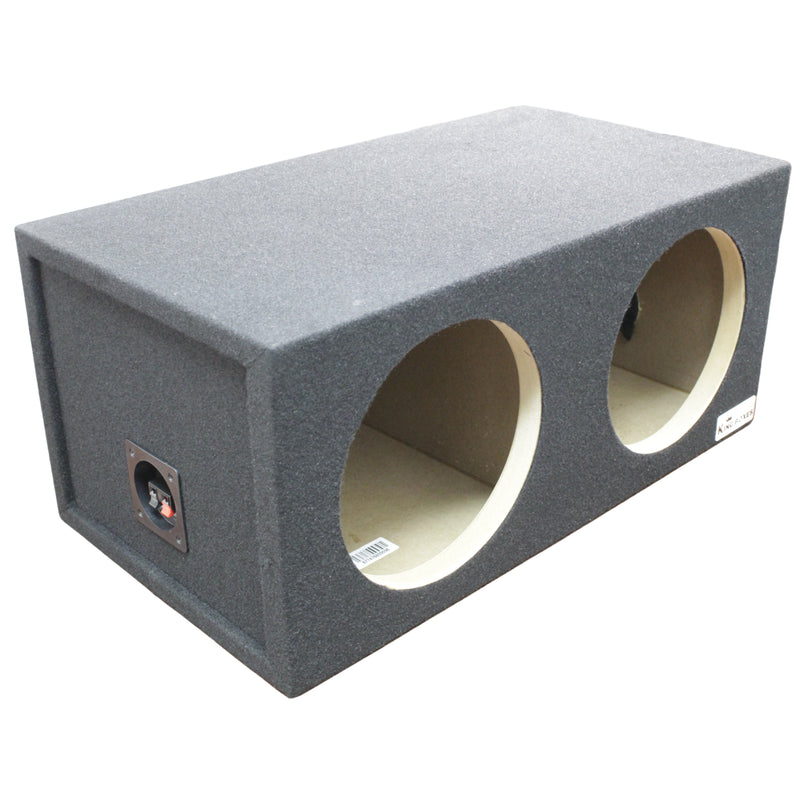 King Boxes 10" Dual Sealed Carpeted Universal Subwoofer Box D10S