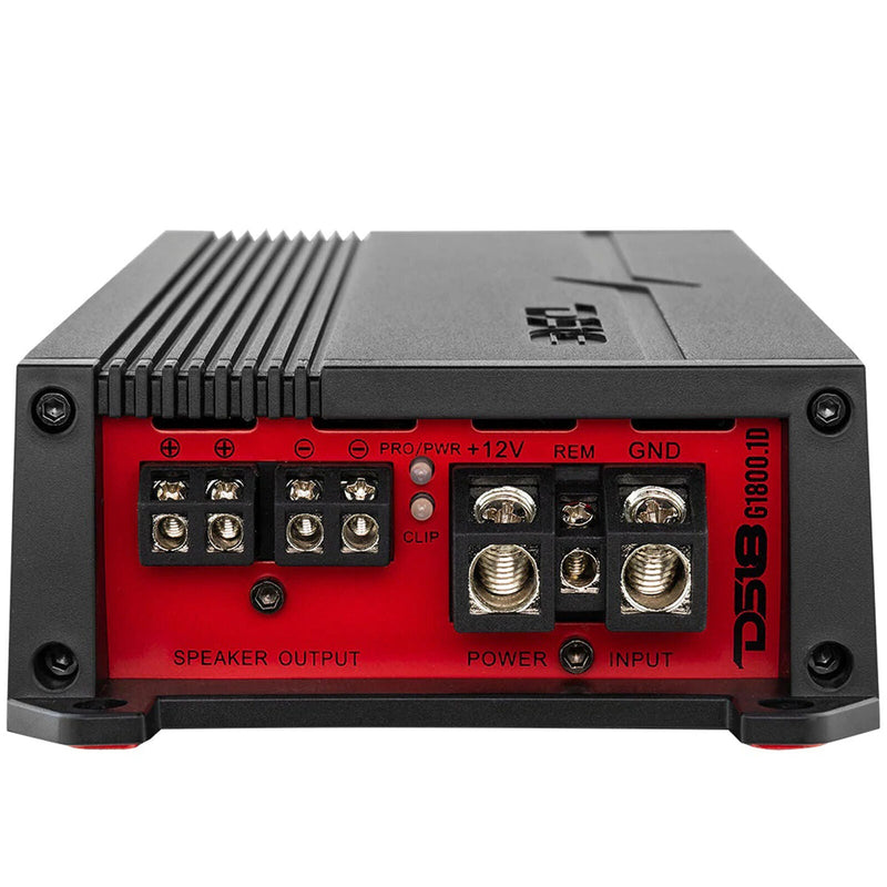 DS18 Monoblock Subwoofer Amplifier 1800W Class D & Bass Knob w/ Clip Indicator
