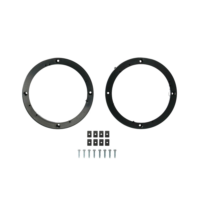 2x Metra Universal 1" 5" 1/4 to 6" Speaker Spacers Rings Plastic ABS w/ Brackets
