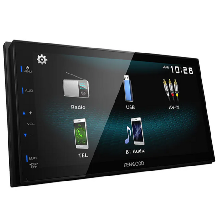 Kenwood 6.8" LCD Touchscreen Digital Media Car Stereo, BT, Double Din DMX125BT
