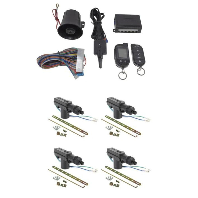 2 Way Car Alarm Security System w/ 4 Door locks Keyless Entry G777